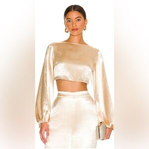 NWOT Lovers and Friends Britt Blouse in Champagne